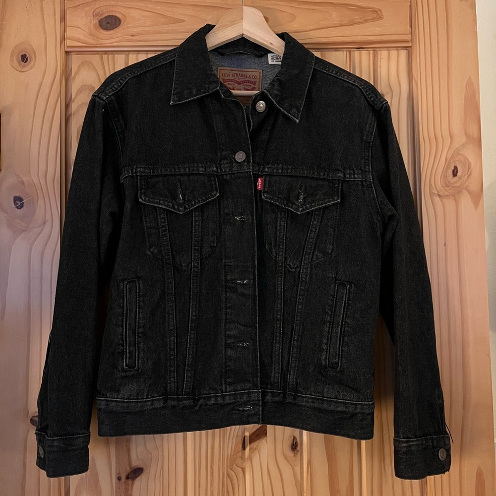 Levi's Black Denim Jacket with Fringe